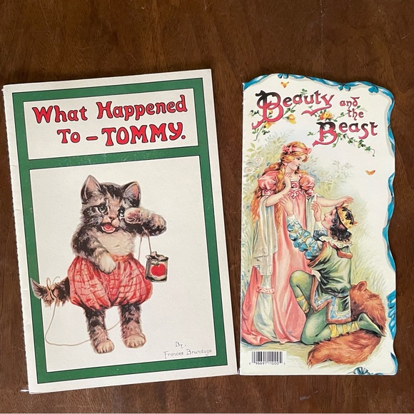 Illustrated Children's Books - Lot of 10 - Antique Reproductions - Die Cut Paper - Picture 5 of 8